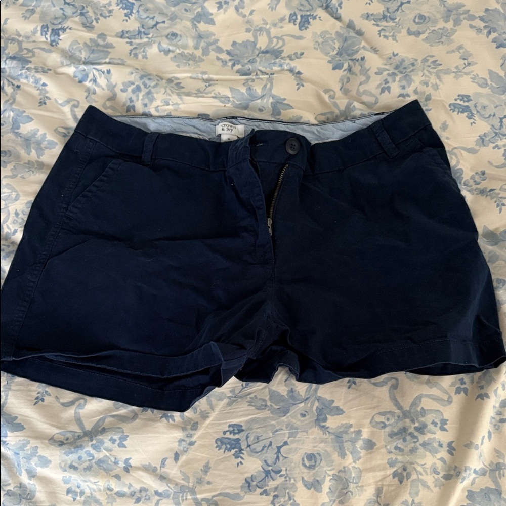 Crown & Ivy Dark Blue Women's Shorts